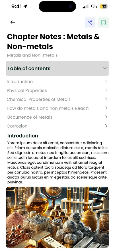 Course calendar view